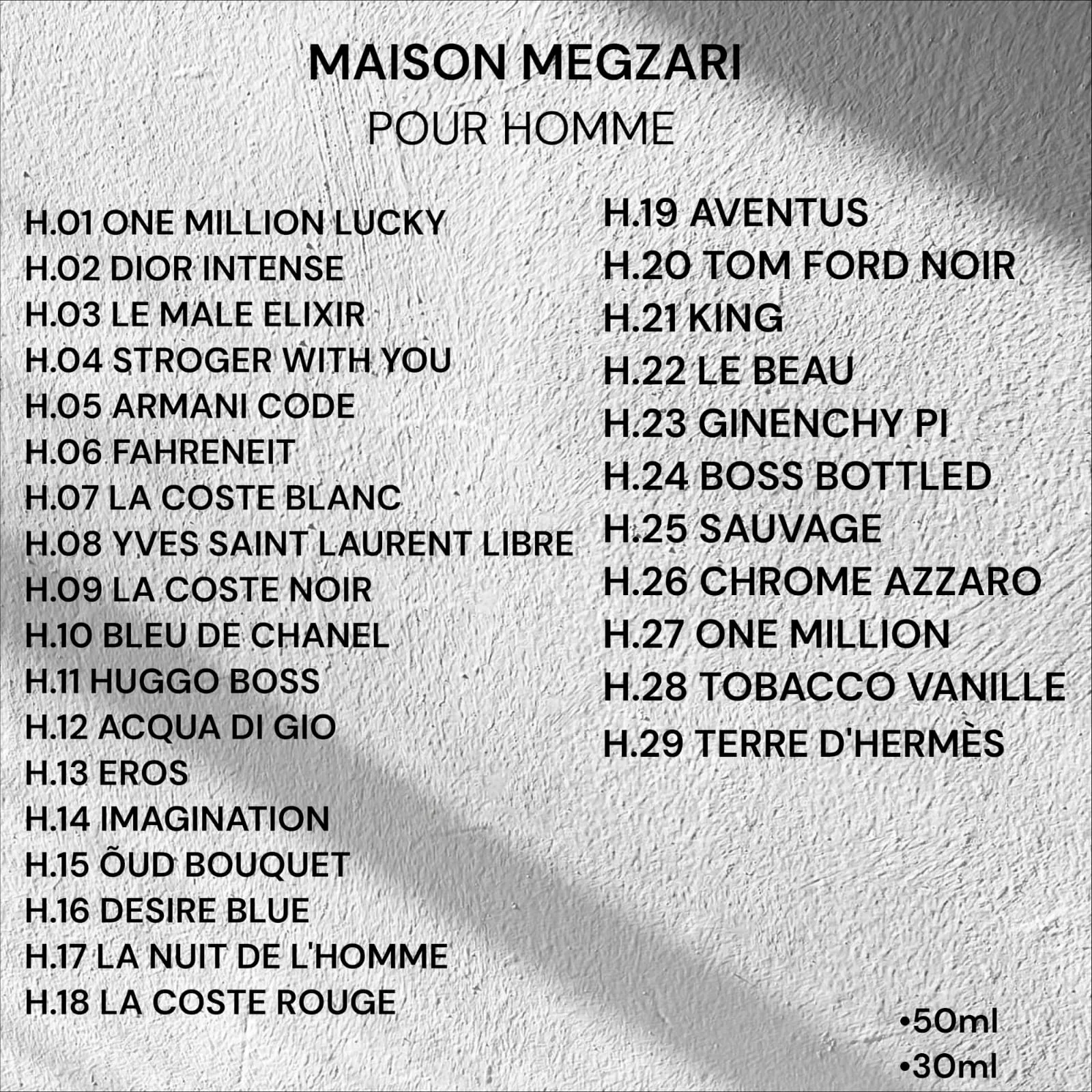 Parfum Maison Megzari - Collection 1