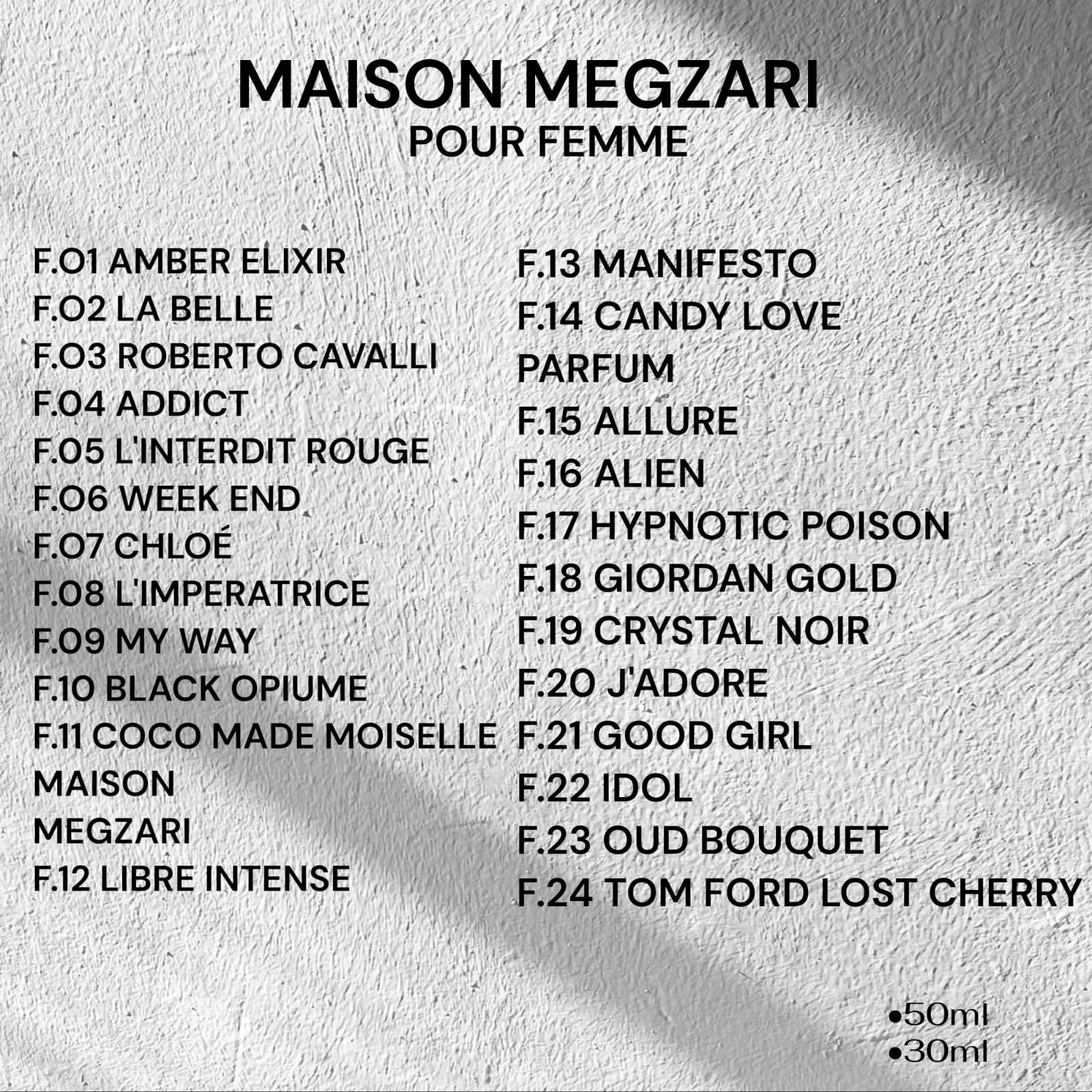 Parfum Maison Megzari - Collection 2